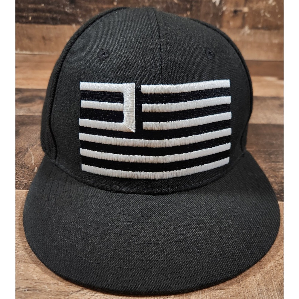 Eminem Snapback Hat Cap Black Y2K E Flag Rap Hip Hop Music Tour Embroidered